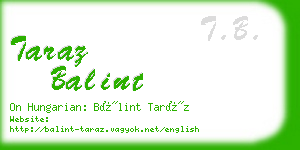 taraz balint business card